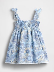 Gap Blue Smocked Floral Bow-Strap Dress (6mths-5yrs) - Image 2 of 4
