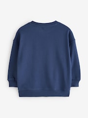 Gap Blue Brannan Bear Americana VintageSoft Terry Oversized Graphic Sweatshirt (4-13yrs) - Image 2 of 5