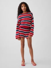 Gap Red/Blue Crochet Stripe Easy Shorts (4-13yrs) - Image 3 of 3
