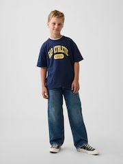 Gap Blue French Terry Short Sleeve Sweatshirt (4-13yrs) - Image 3 of 3