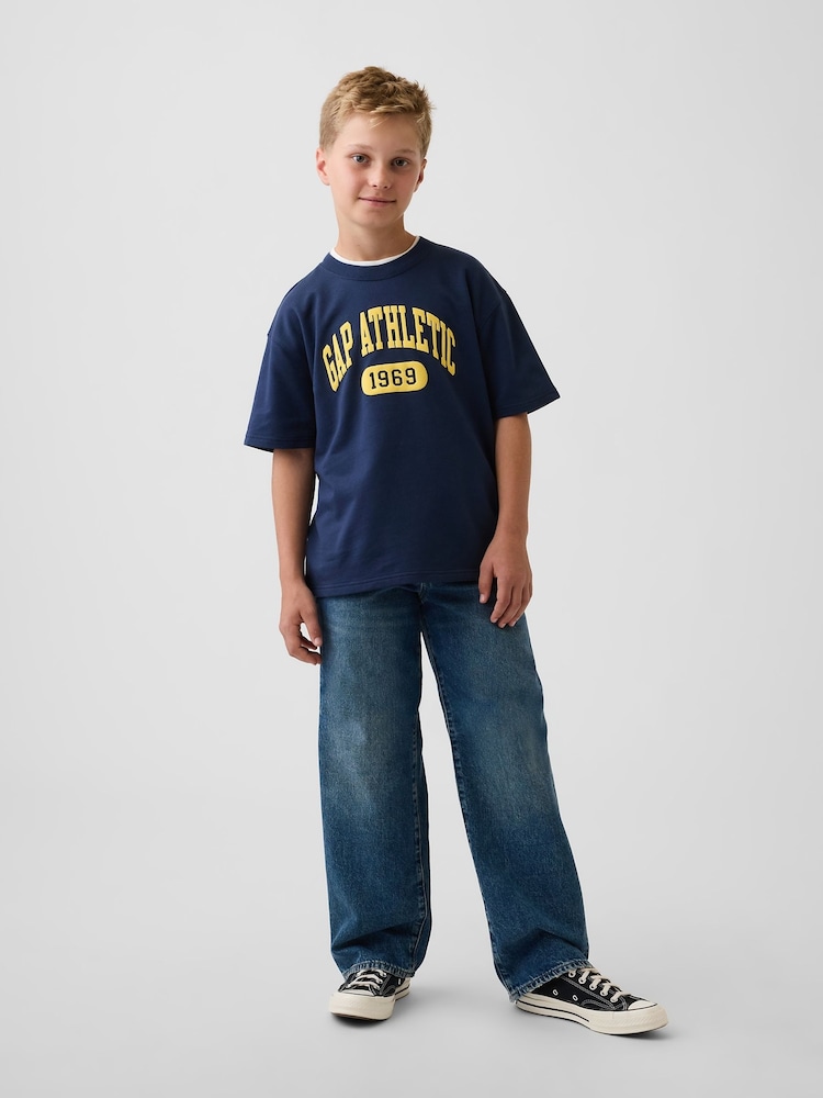 Gap Blue French Terry Short Sleeve Sweatshirt (4-13yrs) - Image 3 of 3
