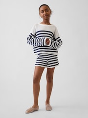 Gap Blue/White Crochet Stripe Easy Shorts (4-13yrs) - Image 3 of 5