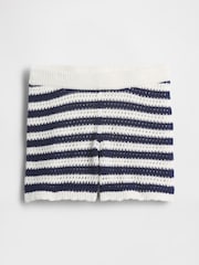 Gap Blue/White Crochet Stripe Easy Shorts (4-13yrs) - Image 5 of 5