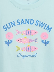 Gap Blue Oversized Graphic T-Shirt (4-13yrs) - Image 3 of 3