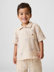 Beige Lobster - Gap Gauze Print Polo Shirt (6mths-5yrs) - Imagen 1 de 2