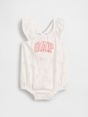 Gap White Logo Bubble One-Piece (0-24mths) - Image 1 of 2