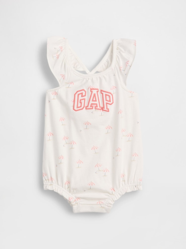 Gap White Logo Bubble One-Piece (0-24mths) - Image 1 of 2