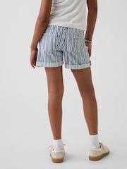 Gap Blue Denim Stripe Midi Shorts (5-13yrs) - Image 2 of 6