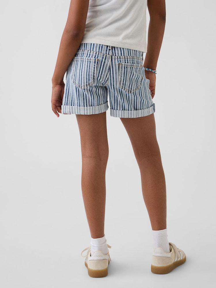 Gap Blue Denim Stripe Midi Shorts (5-13yrs) - Image 2 of 6