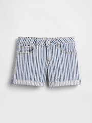 Gap Blue Denim Stripe Midi Shorts (5-13yrs) - Image 4 of 6