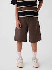 Gap Brown Baggy Denim Jorts Shorts (5-13yrs) - Image 1 of 5