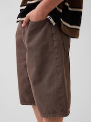 Gap Brown Baggy Denim Jorts Shorts (5-13yrs) - Image 3 of 5