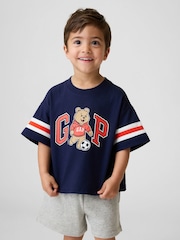 Gap Navy Brannan Bear Varsity Graphic Logo Short Sleeve T-Shirt (6mths-5yrs) - Image 1 of 4