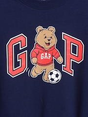 Gap Navy Brannan Bear Varsity Graphic Logo Short Sleeve T-Shirt (6mths-5yrs) - Image 4 of 4