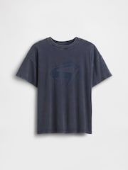 Gap Blue Superman Oversized Short Sleeve T-Shirt (4-13yrs) - Image 3 of 5