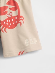 Gap Beige Crab Relaxed Logo French Terry Zip Hoodie (6mths-5yrs) - Image 3 of 4