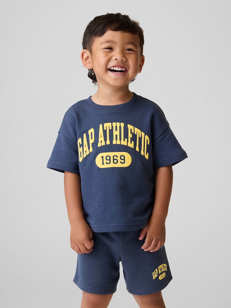 Gap Blue French Terry Short-Sleeve Sweatshirt (6mths-5yrs) - Image 1 of 4