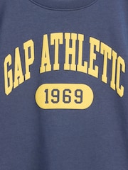 Gap Blue French Terry Short-Sleeve Sweatshirt (6mths-5yrs) - Image 4 of 4