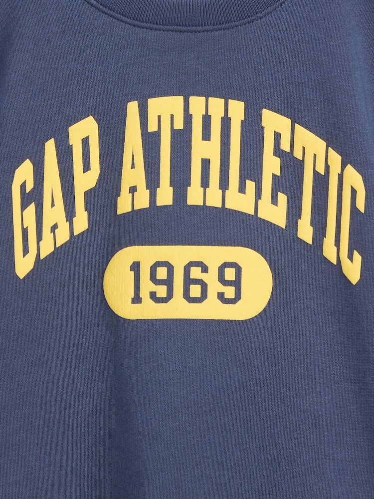 Gap Blue French Terry Short-Sleeve Sweatshirt (6mths-5yrs) - Image 4 of 4