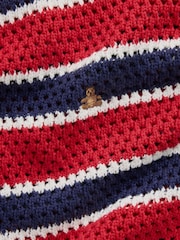 Gap Red/Blue Crochet Oversized Stripe Jumper (4-13yrs) - Image 5 of 5