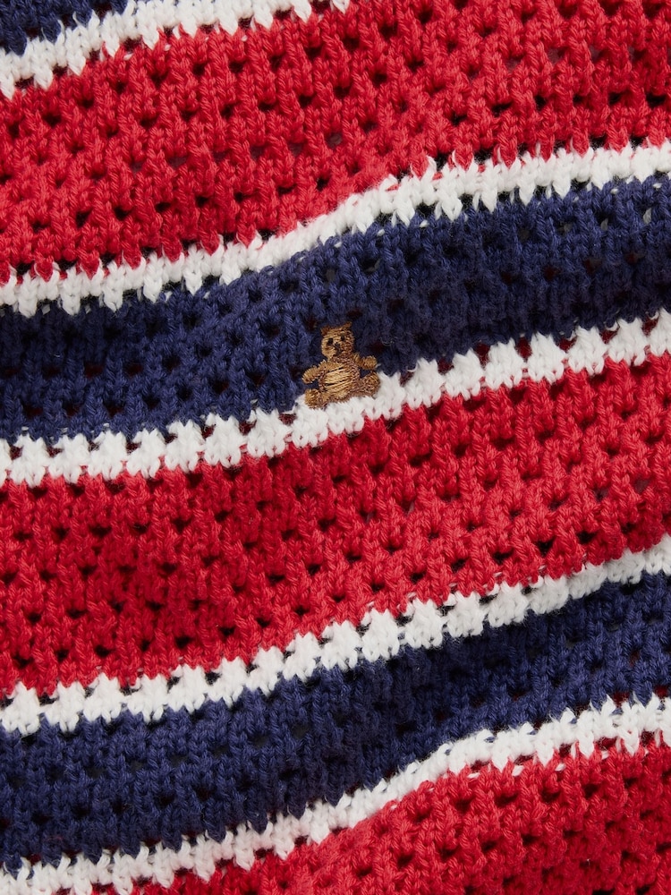 Gap Red/Blue Crochet Oversized Stripe Jumper (4-13yrs) - Image 5 of 5