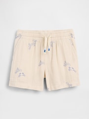 Beige Lobster - Pantalones cortos fáciles de poner con estampado de gasa de Gap (6 meses-5 años) - Imagen 2 de 3