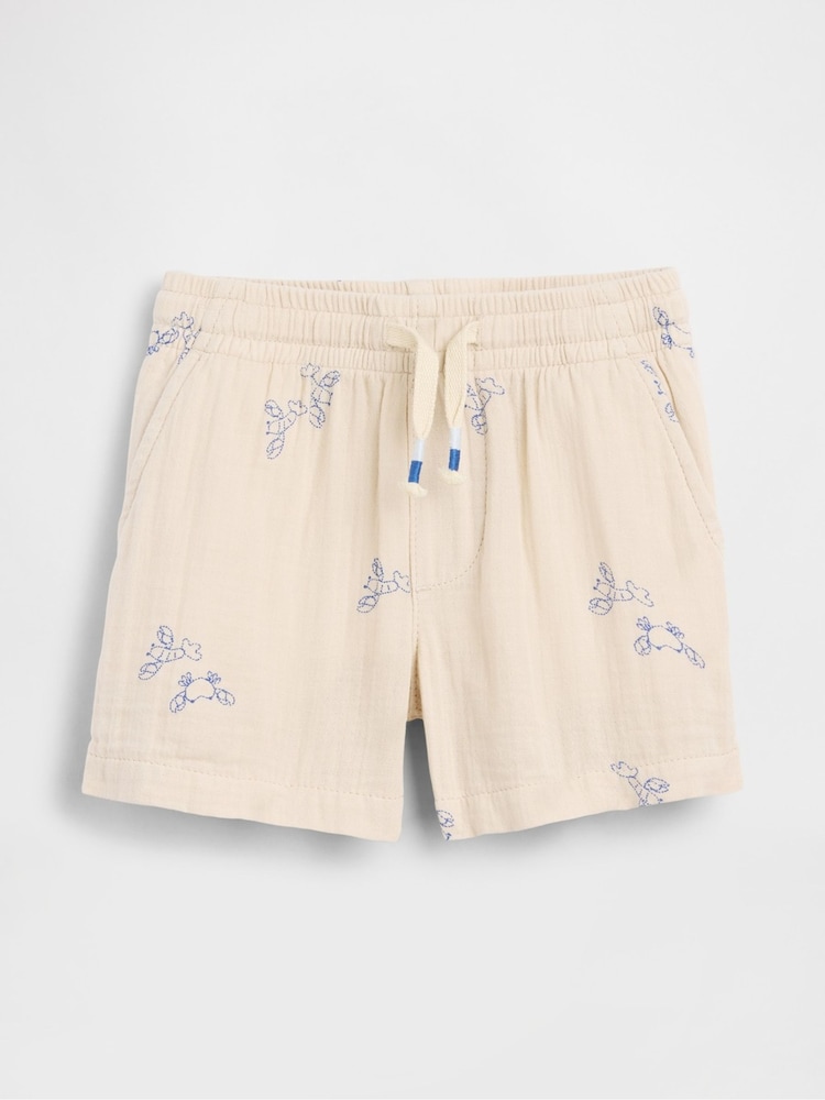 Beige Lobster - Pantalones cortos fáciles de poner con estampado de gasa de Gap (6 meses-5 años) - Imagen 2 de 3 Beige Lobster - Pantalones cortos fáciles de poner con estampado de gasa de Gap (6 meses-5 años) - Imagen 2 de 3