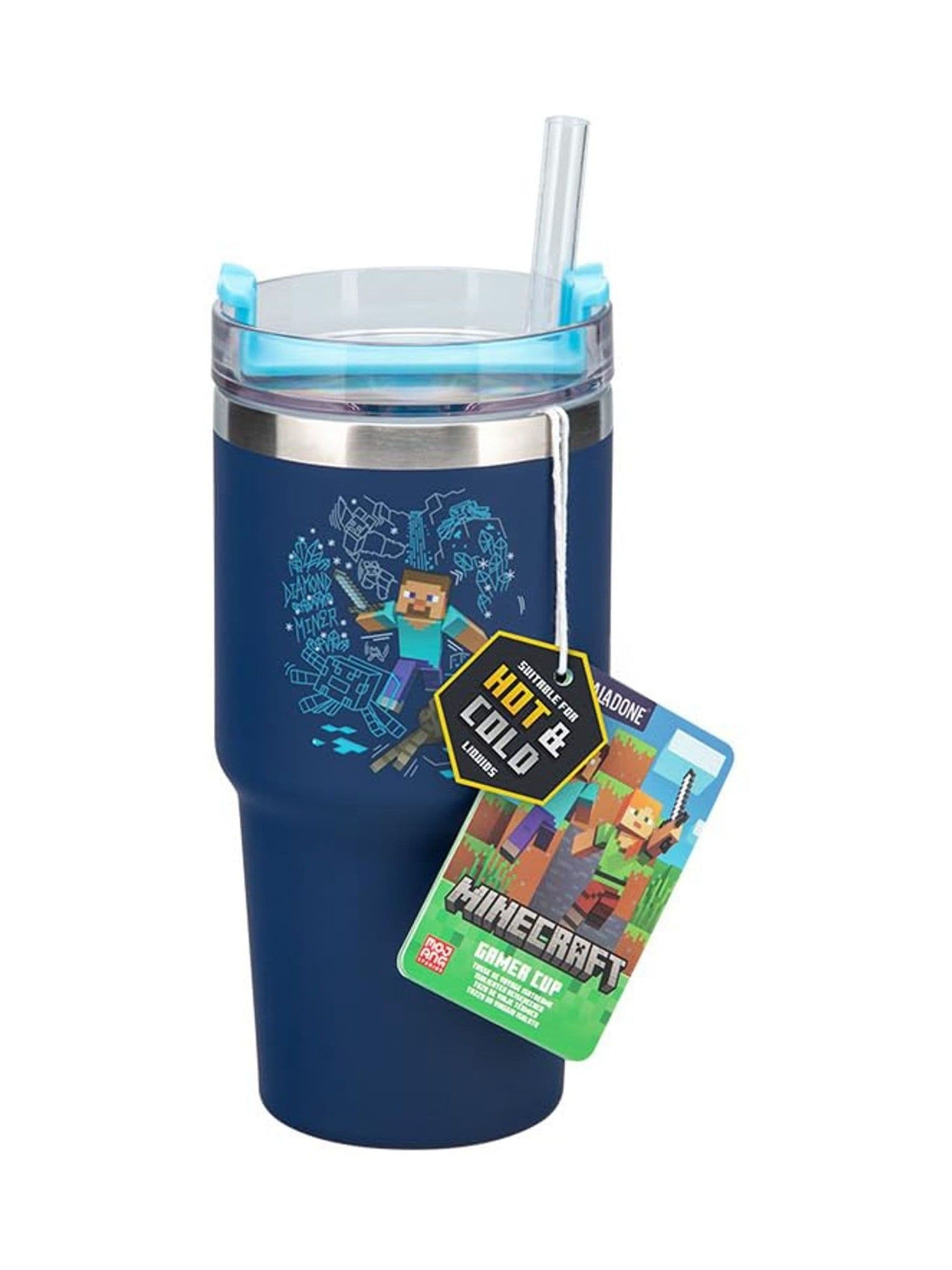 Minecraft Gamer Cup - Officially Licensed Minecraft Product | 600ml Insulated Tumbler • Multi-Position Lid • Keeps Drinks Hot Or Cold For Longer - Image 3