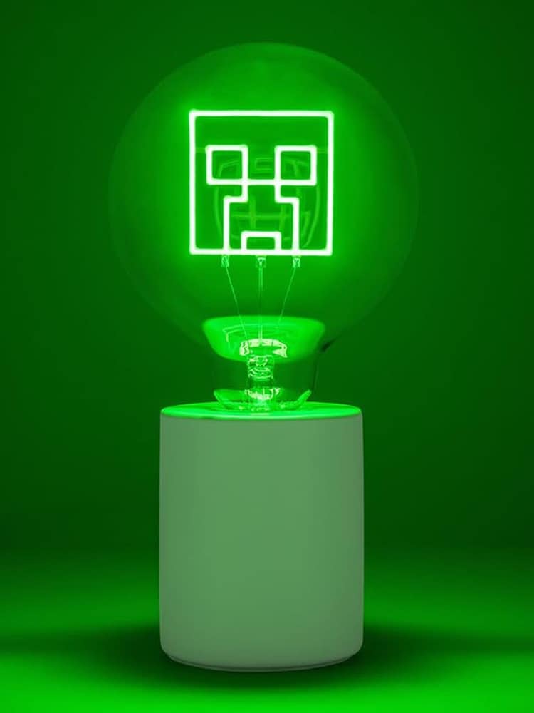 Paladone Minecraft Creeper LED Neon Bulb Lamp - Image 2 of 4
