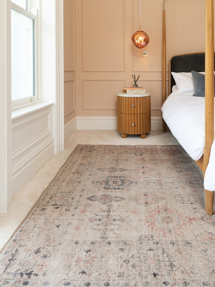 kukoon Cream Washable Elnora Soft Boho Chic Distressed Heirloom Rug - Image 2 of 6 kukoon Cream Washable Elnora Soft Boho Chic Distressed Heirloom Rug - Image 2 of 6