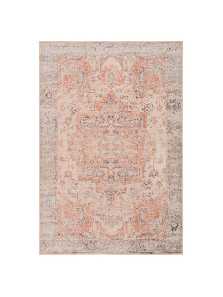 kukoon Terracotta Washable Sisu Vintage Cotton Rug - Image 2 of 6
