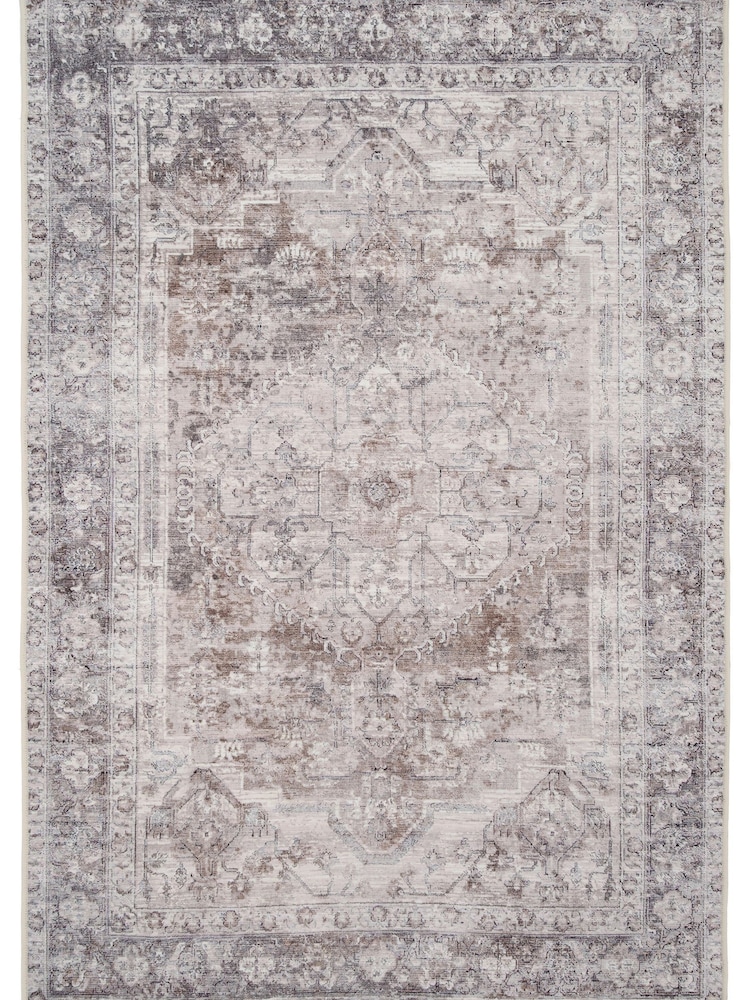 kukoon Beige Washable Elsie Soft Vintage Traditional Area Rug - Image 2 of 6 kukoon Beige Washable Elsie Soft Vintage Traditional Area Rug - Image 2 of 6