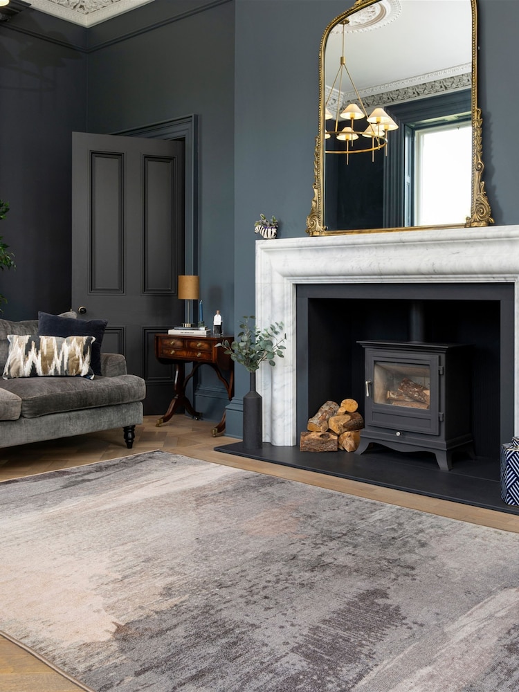 kukoon Grey Washable Soft Dara Abstract Area Rug - Image 6 of 6