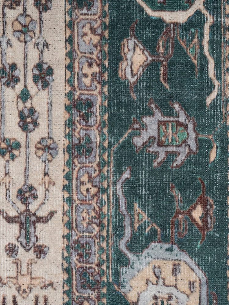 Buy kukoon Green Washable Flatwoven Anton Bordered Area Rug from the ...