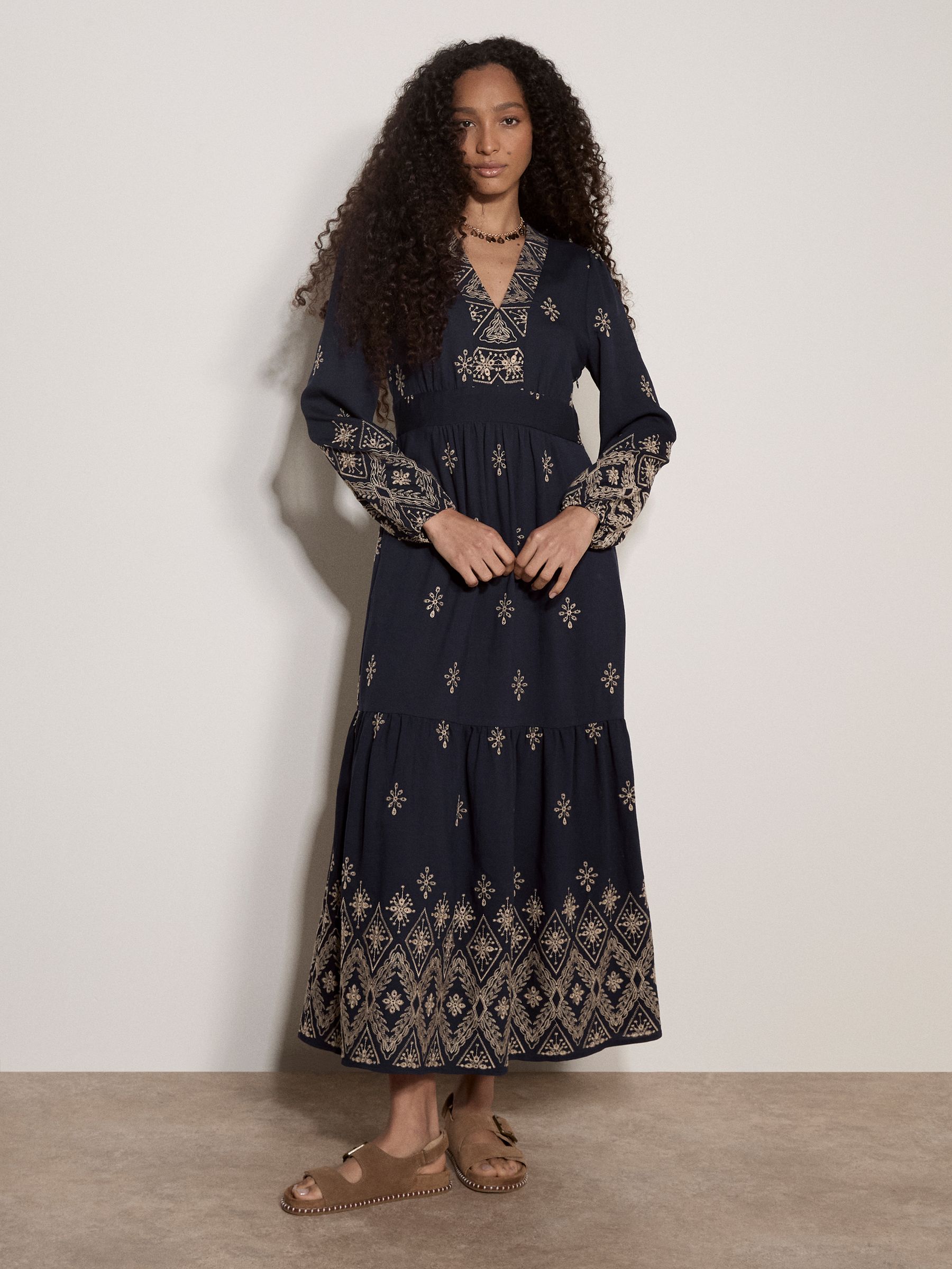 boohoo boho maxi dress Dresses Embroidered Apricot Blue Boho Embroidered Maxi Dress Size Color:Dusty Rose/Slate weave crochet construction throughout Logo Polo Youth Kids Girls Vintage Black-Red