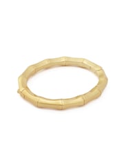 AllSaints Gold Tone Clara Bamboo Bangle Bracelet - Image 3 of 3