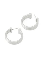 AllSaints Gold Tone Janna Multi Tube Medium Hoop Earrings - Image 4 of 5