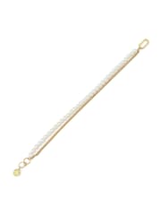 AllSaints Gold Tone Nellie Pearl Chain Strand Bracelet - Image 4 of 4