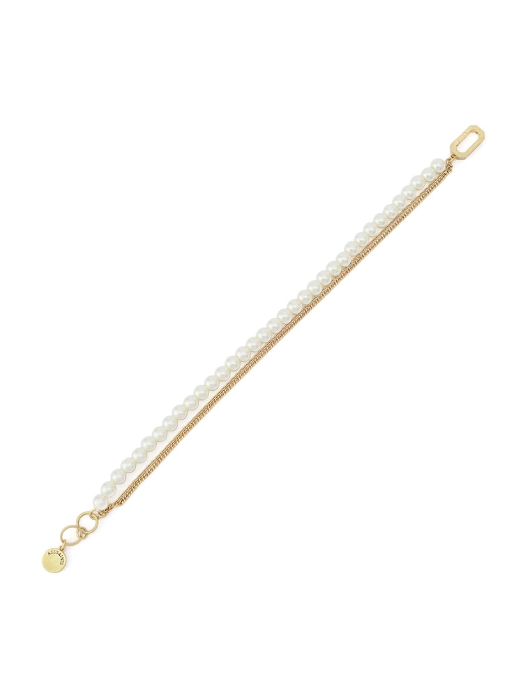 AllSaints Gold Tone Nellie Pearl Chain Strand Bracelet - Image 4 of 4