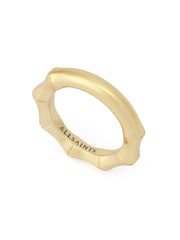 AllSaints Gold Tone Clara Bamboo Band Ring - Image 2 of 3
