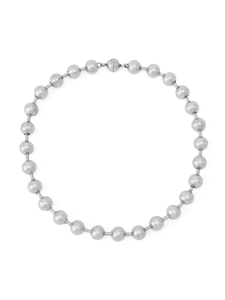 AllSaints Silver Tone Ball Chain Collar Necklace - Image 1 of 4