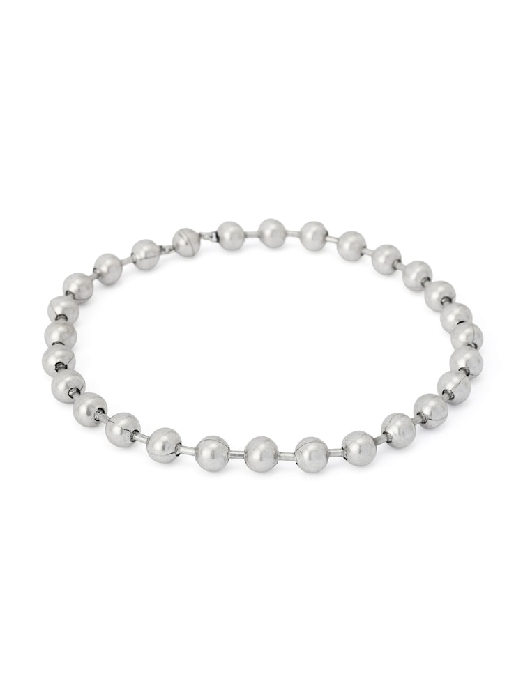 AllSaints Silver Tone Ball Chain Collar Necklace - Image 2 of 4
