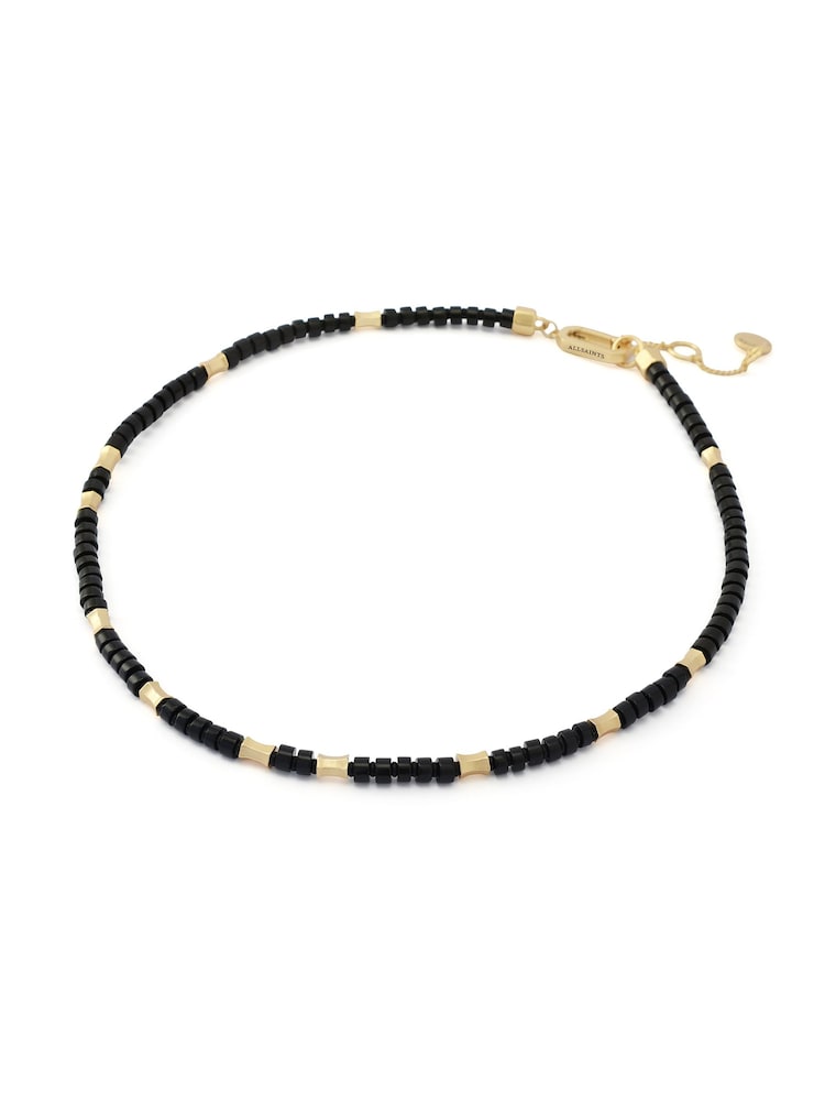 AllSaints Gold Tone Clara Beaded Collar Necklace - Image 2 of 4