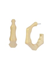 AllSaints Gold Tone Clara Bamboo Hoop Earrings - Image 1 of 5