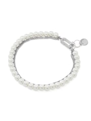 AllSaints Silver Tone Nellie Pearl Chain Strand Bracelet - Image 2 of 4