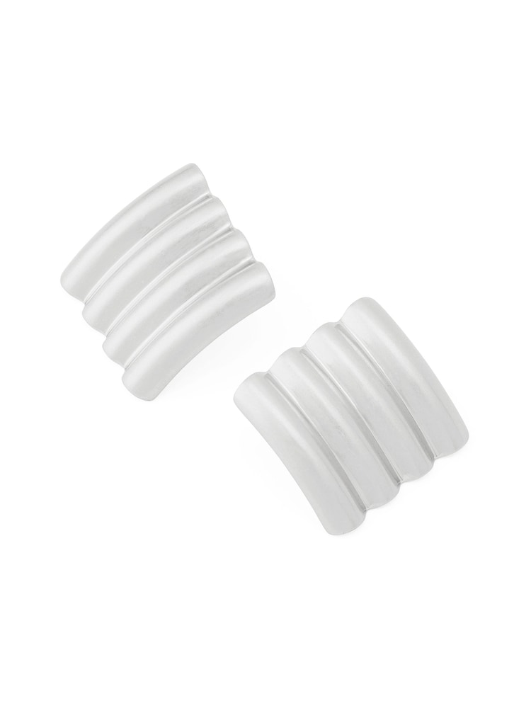 AllSaints Gold Tone Janna Multi Tube Button Stud Earrings - Image 2 of 3