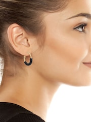 AllSaints Gold Tone Clara Beaded Hoop Earrings - Image 4 of 4