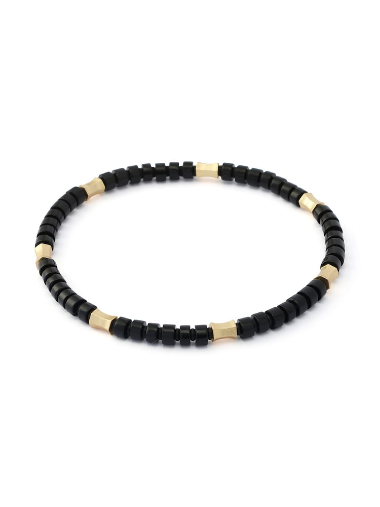 AllSaints Gold Tone Clara Beaded Strand Stretch Bracelet - Image 2 of 3