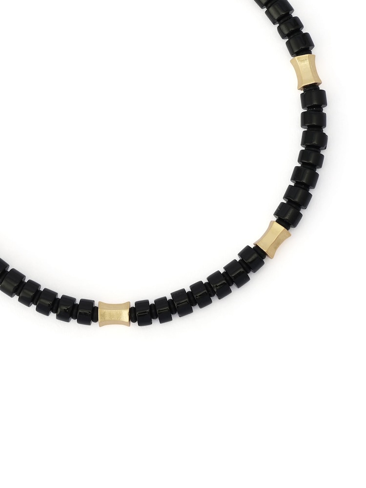 AllSaints Gold Tone Clara Beaded Strand Stretch Bracelet - Image 3 of 3