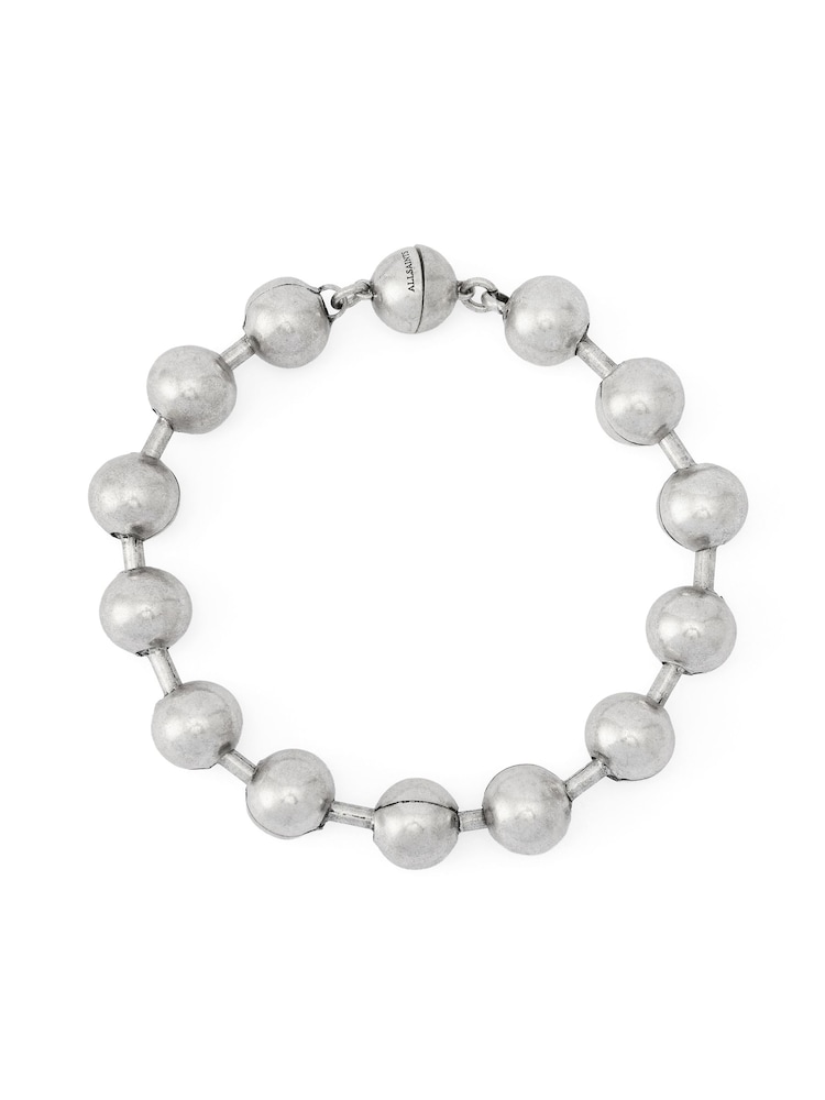 AllSaints Silver Tone Ball Chain Strand Bracelet - Image 1 of 3